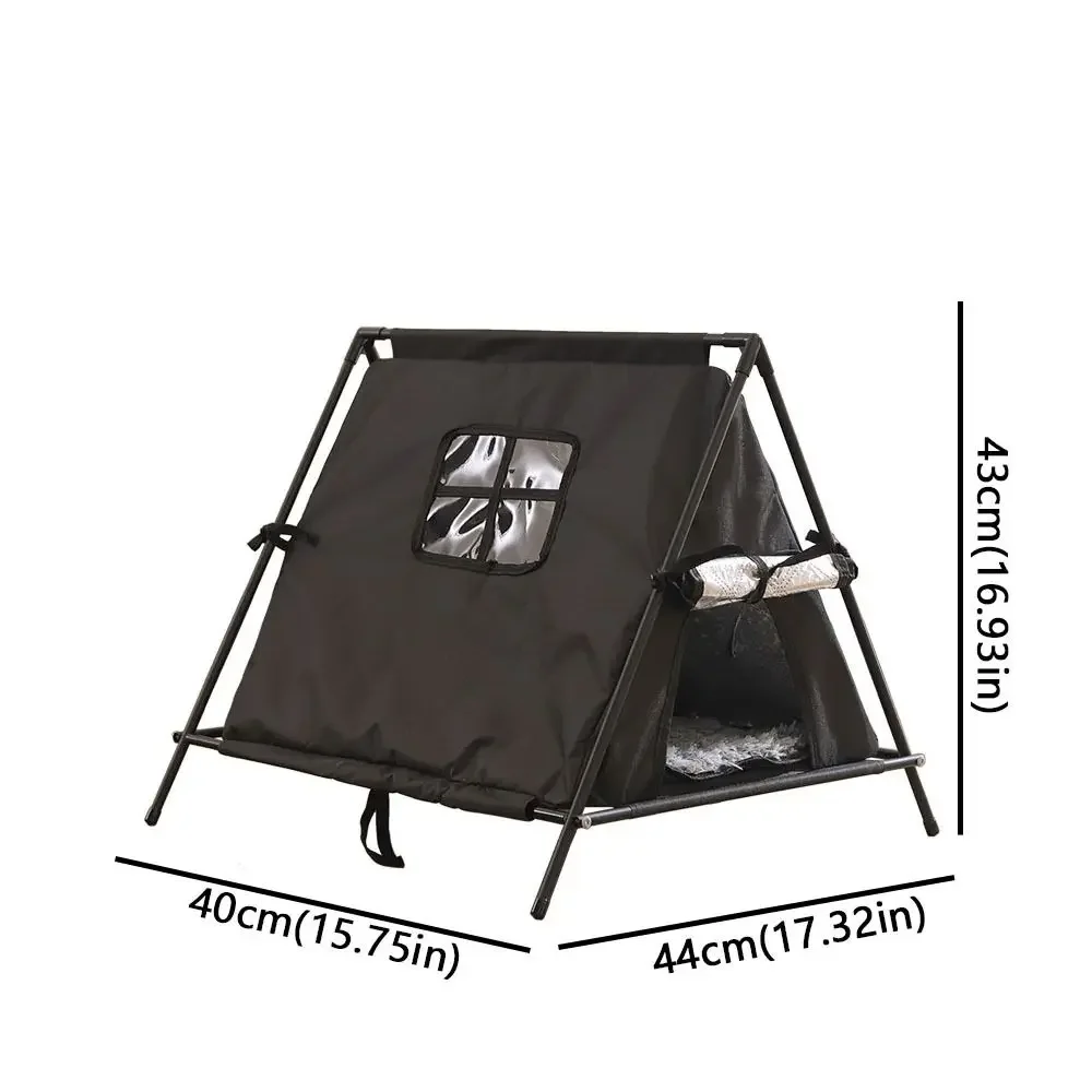 

1pcs Pet Cage Portable Outdoor Pet Tent Foldable Warm Cat Teepee Tent Removable Waterproof Insulated Dog House Room Decor