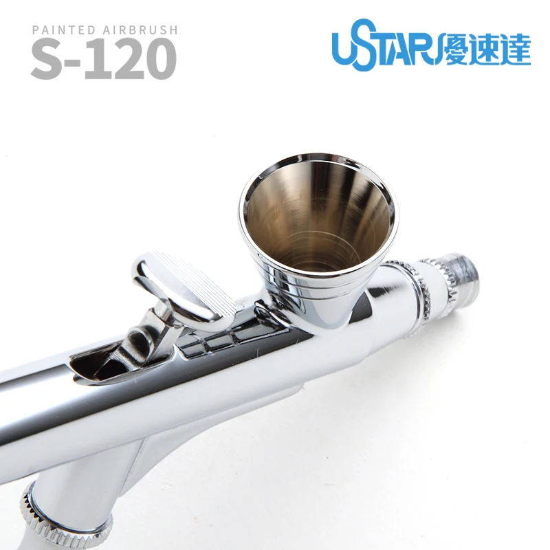 Ustar S-120 0,2mm Düse Double Action Airbrush Mit Farbe Volumen Control Für Skala Modell Handwerk Werkzeuge Färbung Hobby Zubehör