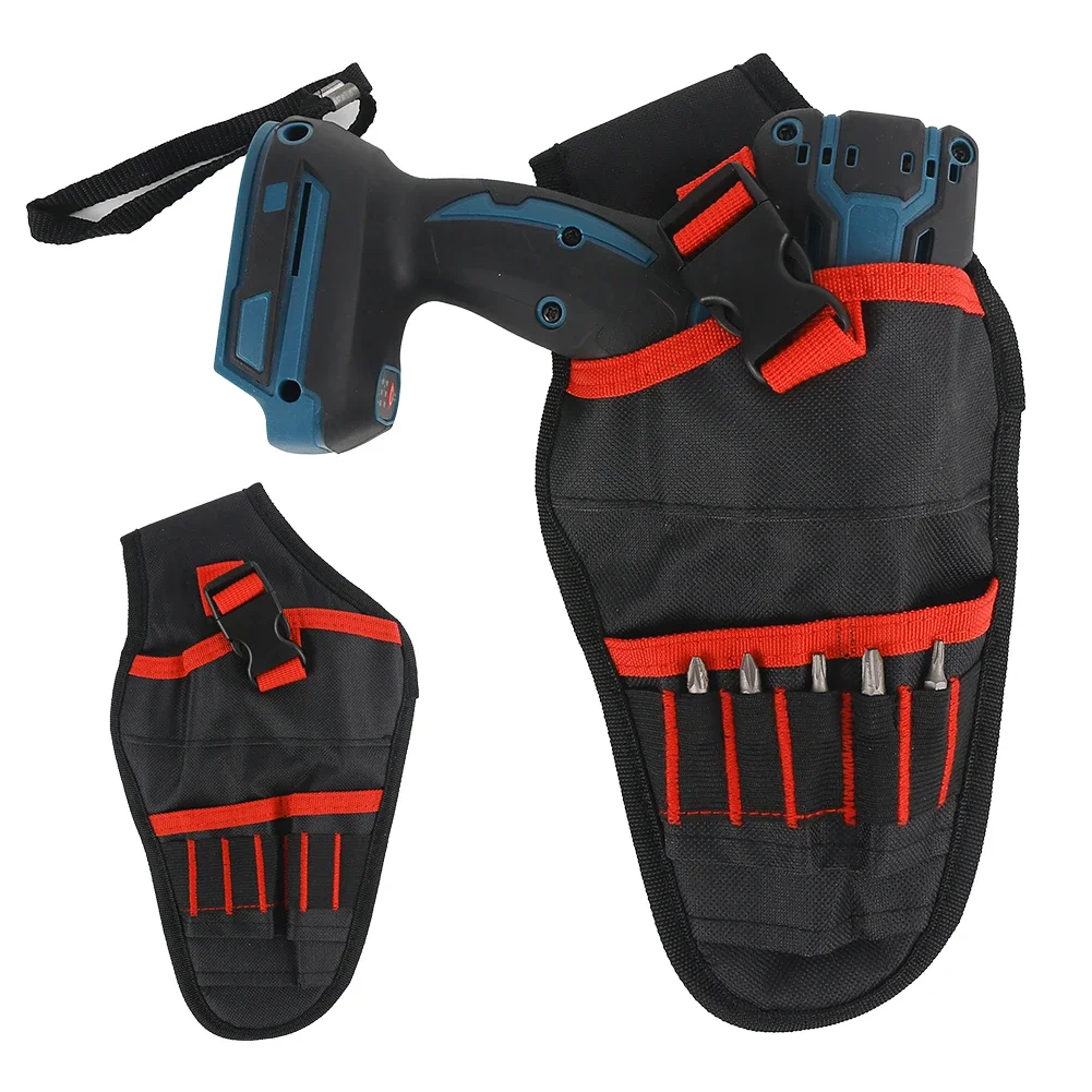 1680D Heavy Duty Drill Holster Electrician Tool Bag Drill Chuck Belt Storage Pocket For Cordless Drill Professional Tool Bag