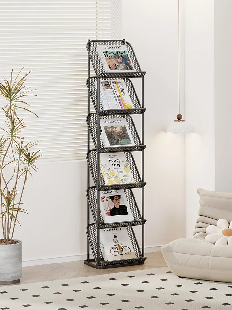 

Newspaper rack Office brochure Display rack Floor-to-ceiling newspaper rack Promotional materials Storage