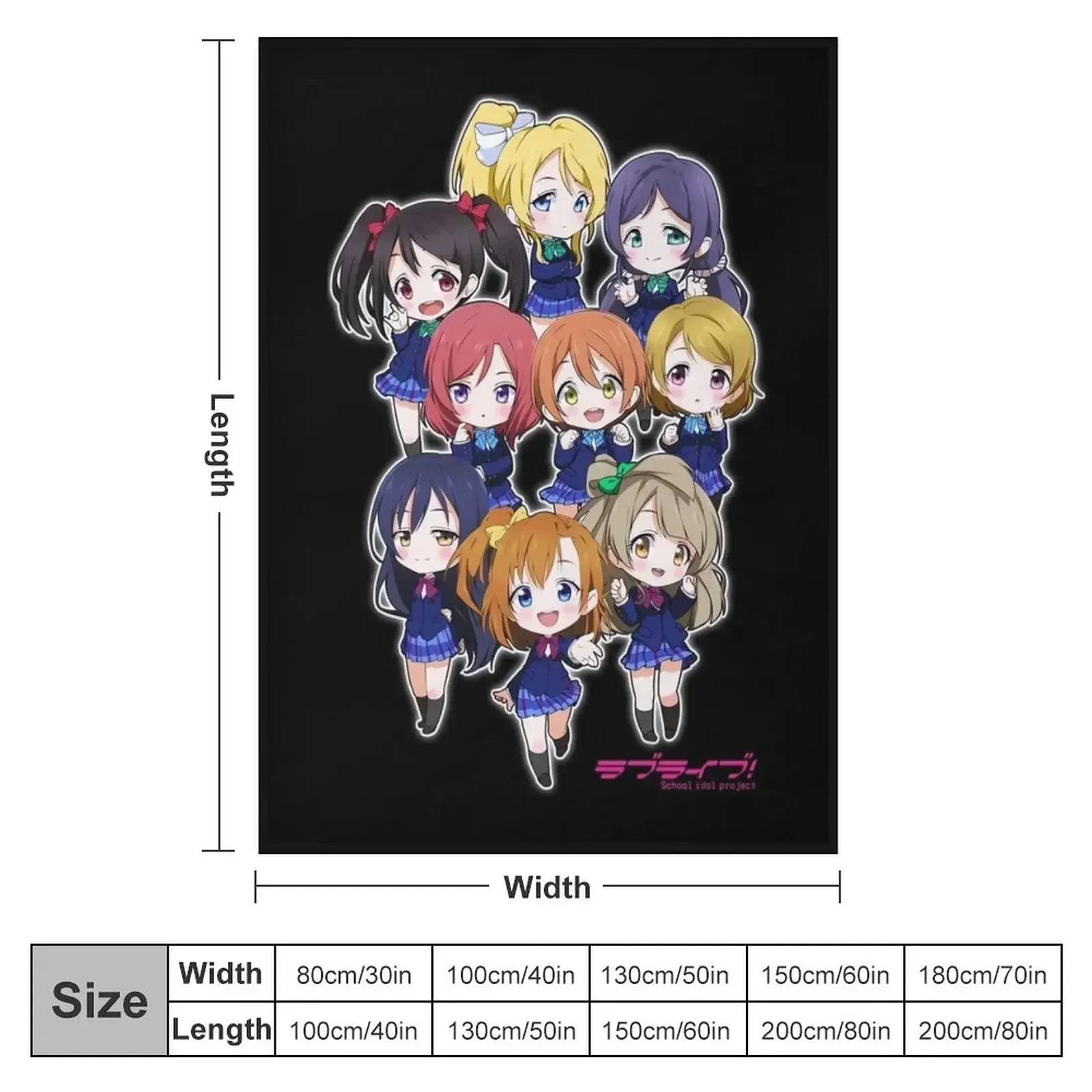 LOVE LIVE! SCHOOL IDOL PROJECT Throw Blanket Flannels Cute Beach Stuffeds Blankets