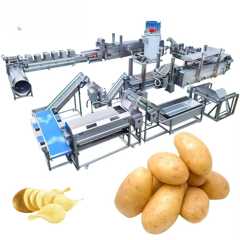 OME Automatic French Fries Production Line Oil Filtration and Recycling System Industrial Fresh-cut Potato Chip Production Line