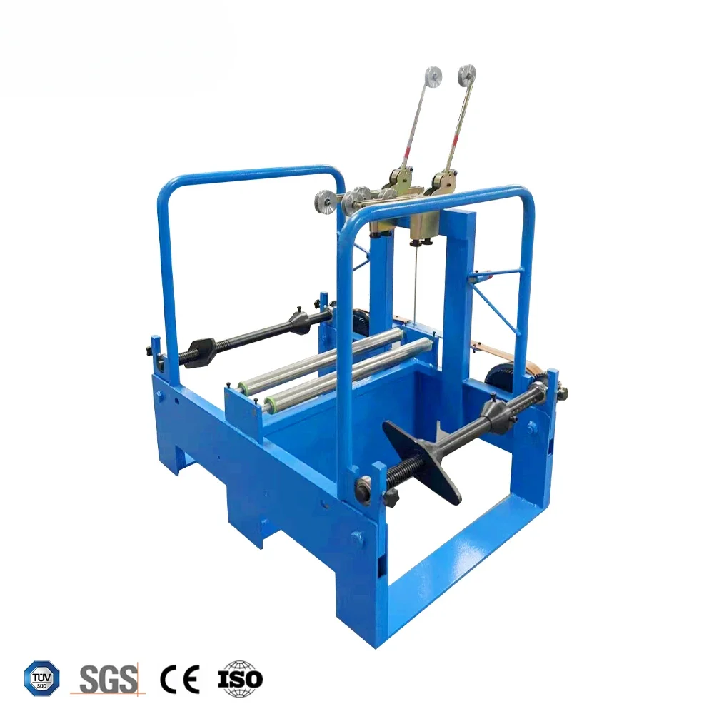 QIPANG 800mm Japanese Type Unwinding Machine Belt Braking Rope Wire Copper Cable Double Spool Type Payoff Machine