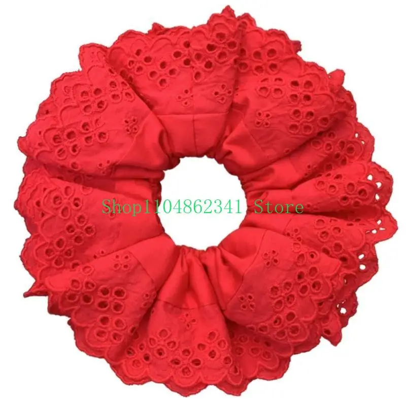 

652F Largesized Lace Scrunchies Elastic Hair Tie Sweet Hair Styling Tool Hair Circles