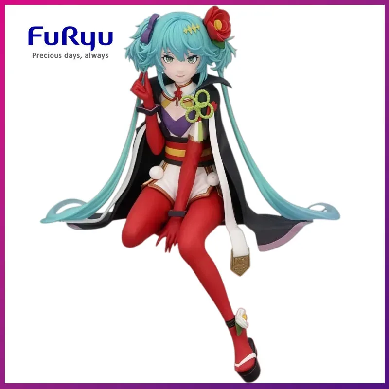 furyu製、正規品、初音ミクの花の妖精、ツバキ、pvc製アニメキャラクターモデル、コレクション、卓上装飾、おもちゃ、ギフト。