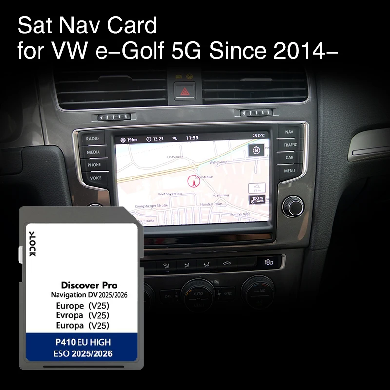 

64GB Discover Pro Media for Volkswagen e-Golf 5G from 2014 Car DV V25 Map Europe Russia Türkiye GPS Navigation SD Card