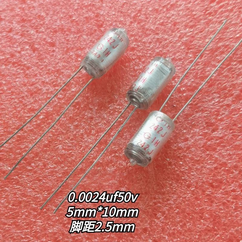 

10PCS polystyrene capacitor 2400pf 50v 0.0024uf 50v 242J 50v p2.5mm