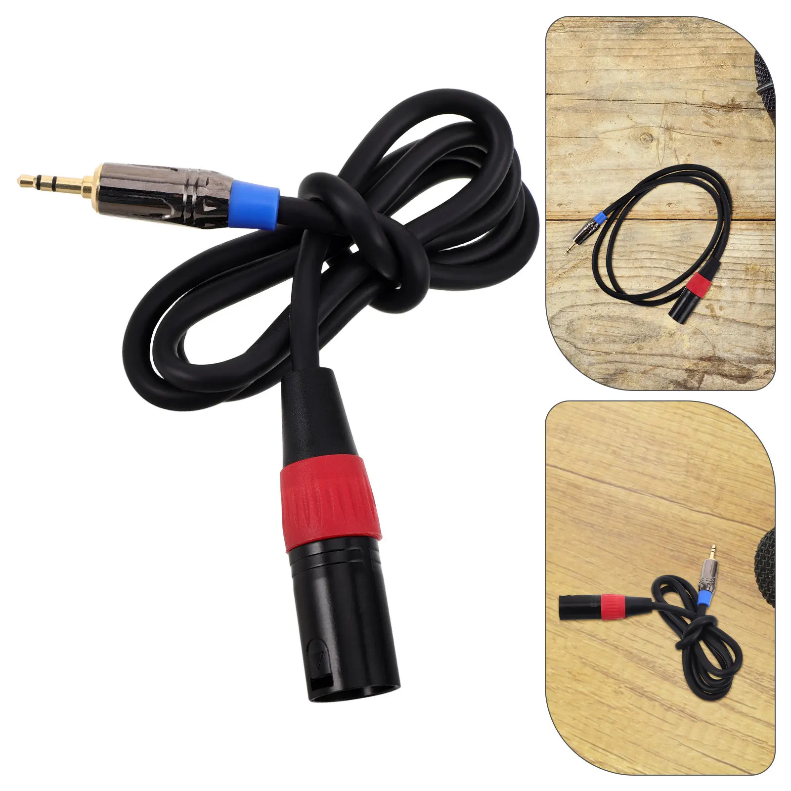 Stereo Microphone Audio Adapter Cable Gold Plated Metal Housing Stable Sound Transmission Reduced Signal Loss Professional Audio