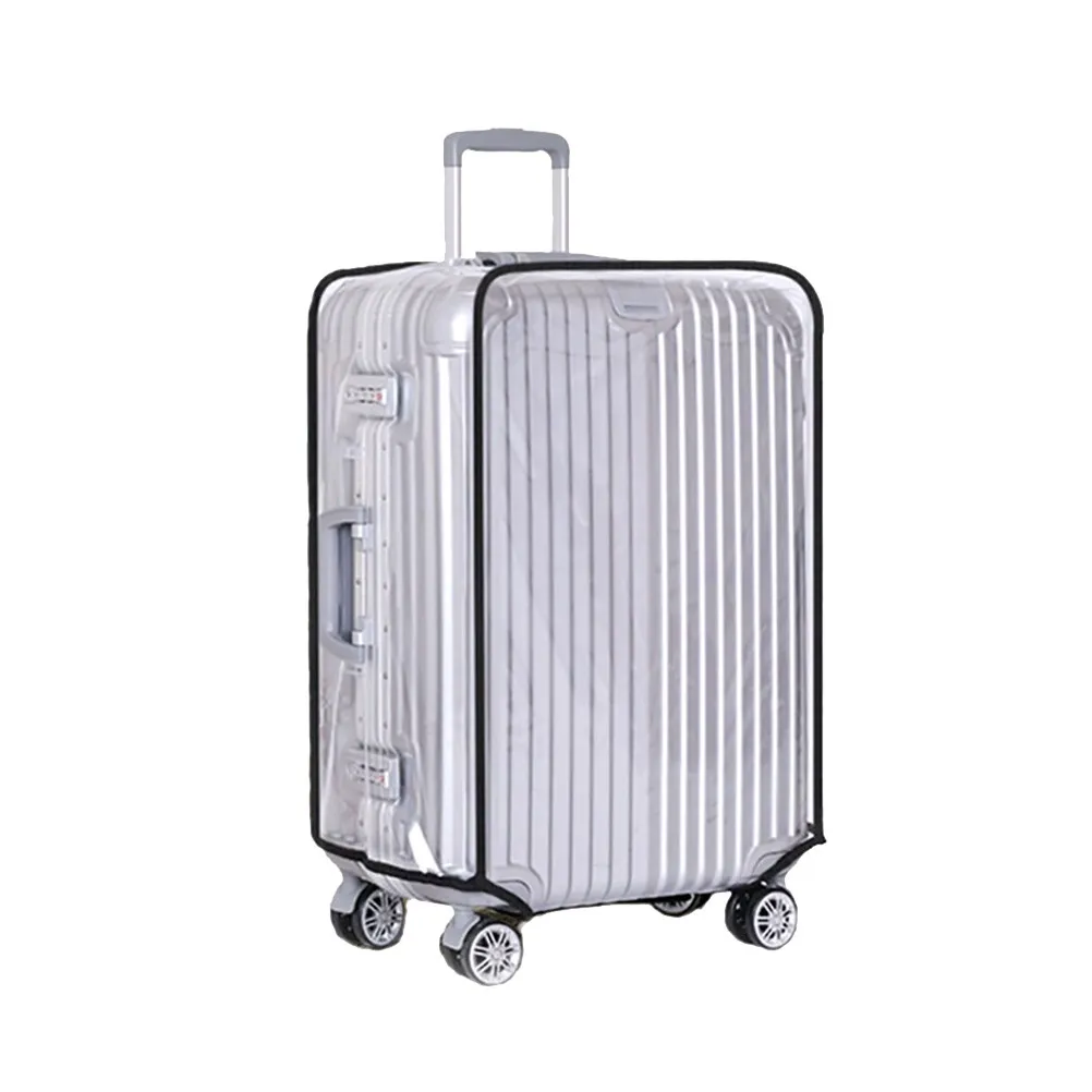 

30 Inch Stretch Luggage Case Cover Transparent Dustproof Scratch Protector for Suitcase Trolley Bag Easy Access Handles