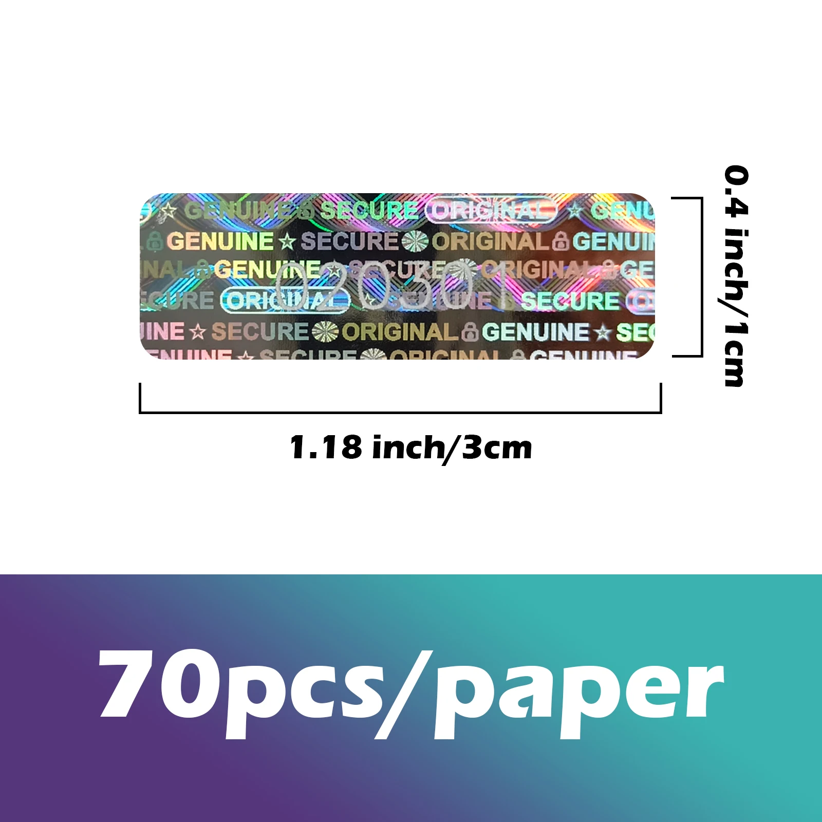 280/550pcs hologram security seal stickers laser tamper proof original Genuine labels warranty void holographic Custom sticker