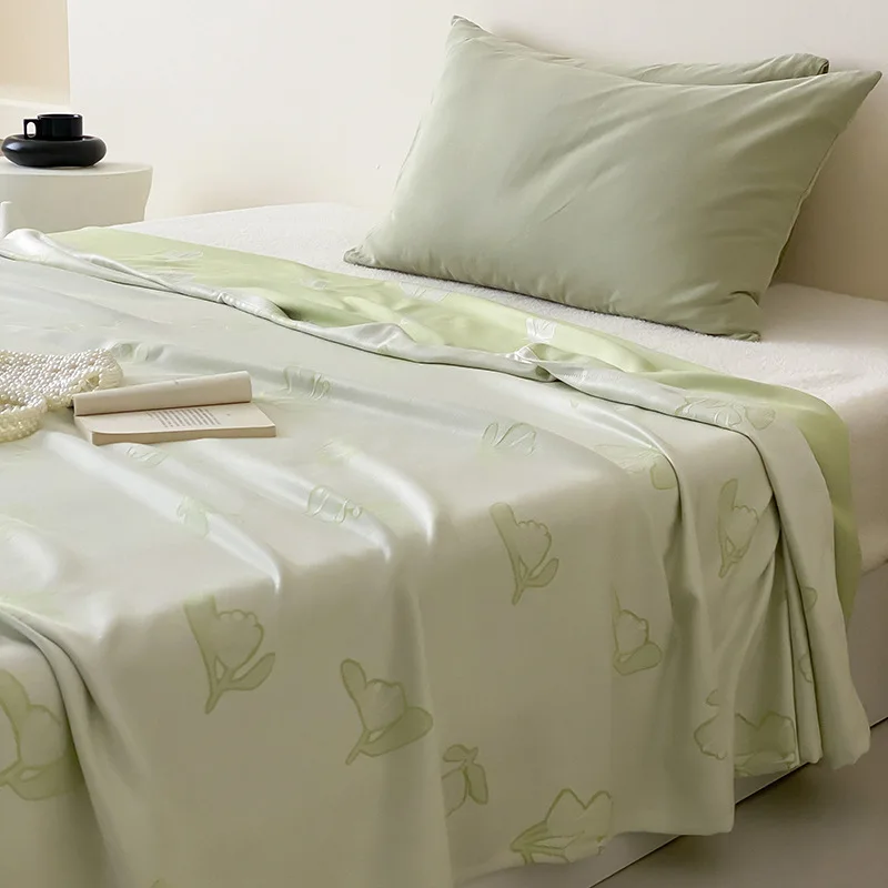 Personalizável 2025 verão nova fibra de bambu toalha de camada única cobertor verão colcha legal colcha de ar condicionado