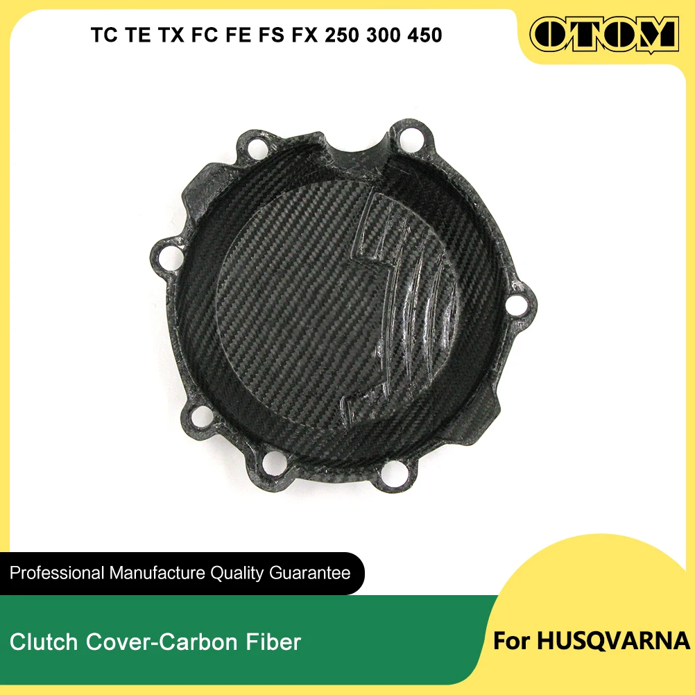 OTOM 2014-2025 دراجة نارية غطاء القابض الحرس ألياف الكربون محرك حامي ل HUSQVARNA TC TE TX FC FE FS FX 250 300 450 501 #1