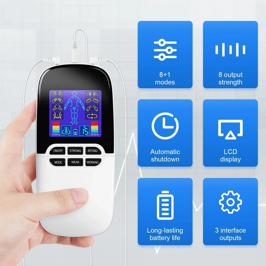 

TENS/EMS/MASS rechargeable stimulator for back & neck pain relief and muscle soreness acupuncture massage.