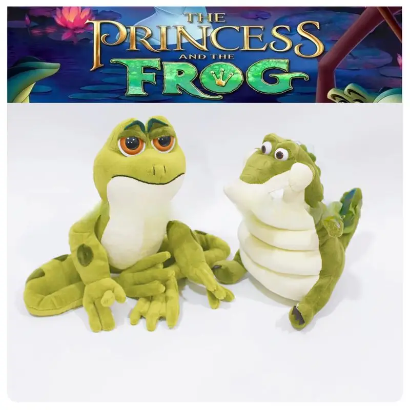 22cm Princess And The Frog Disney Movie Peripheral Plush Toy Plush Doll Toy Cartoon Crocodile Animal Plush Children'S Gift