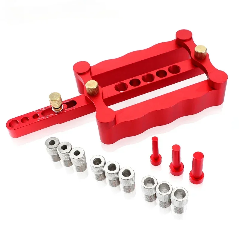 

6/8/10mm Self-centering Woodworking Doweling Jig Drill Guide Wood Dowel Puncher Locator Kit for Carpentry