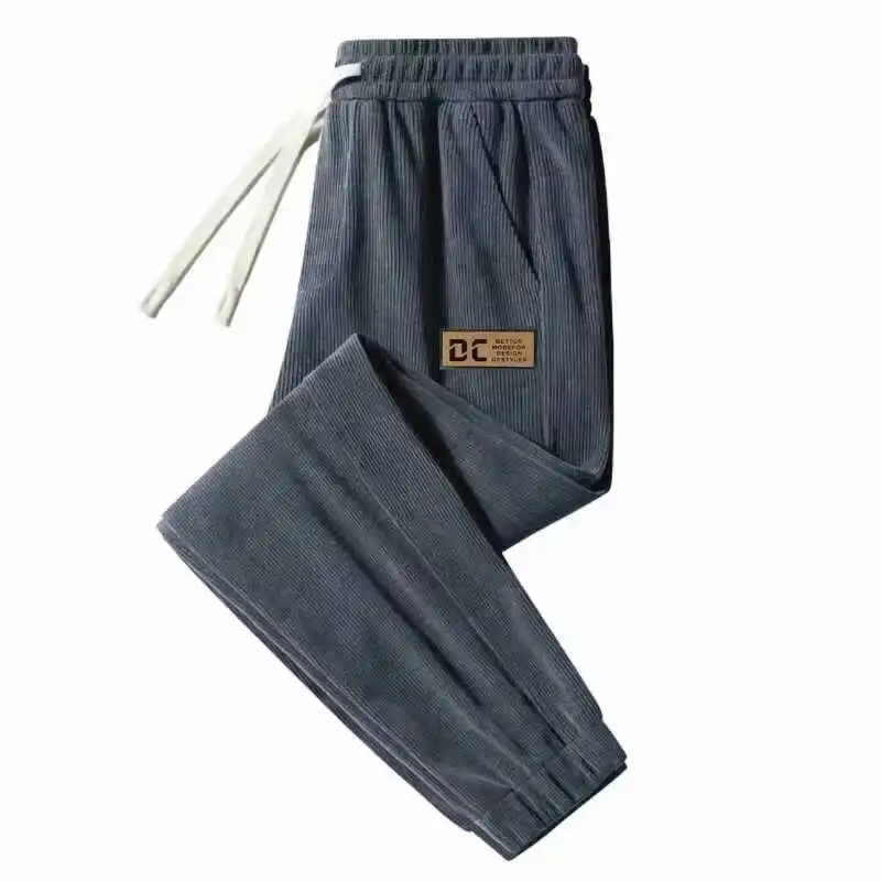 Thiened Corduroy Men's Casual Pants Autumn Winter Fce Lined Wear Resistant Long Trousers for Working Outdoors Youth Sle