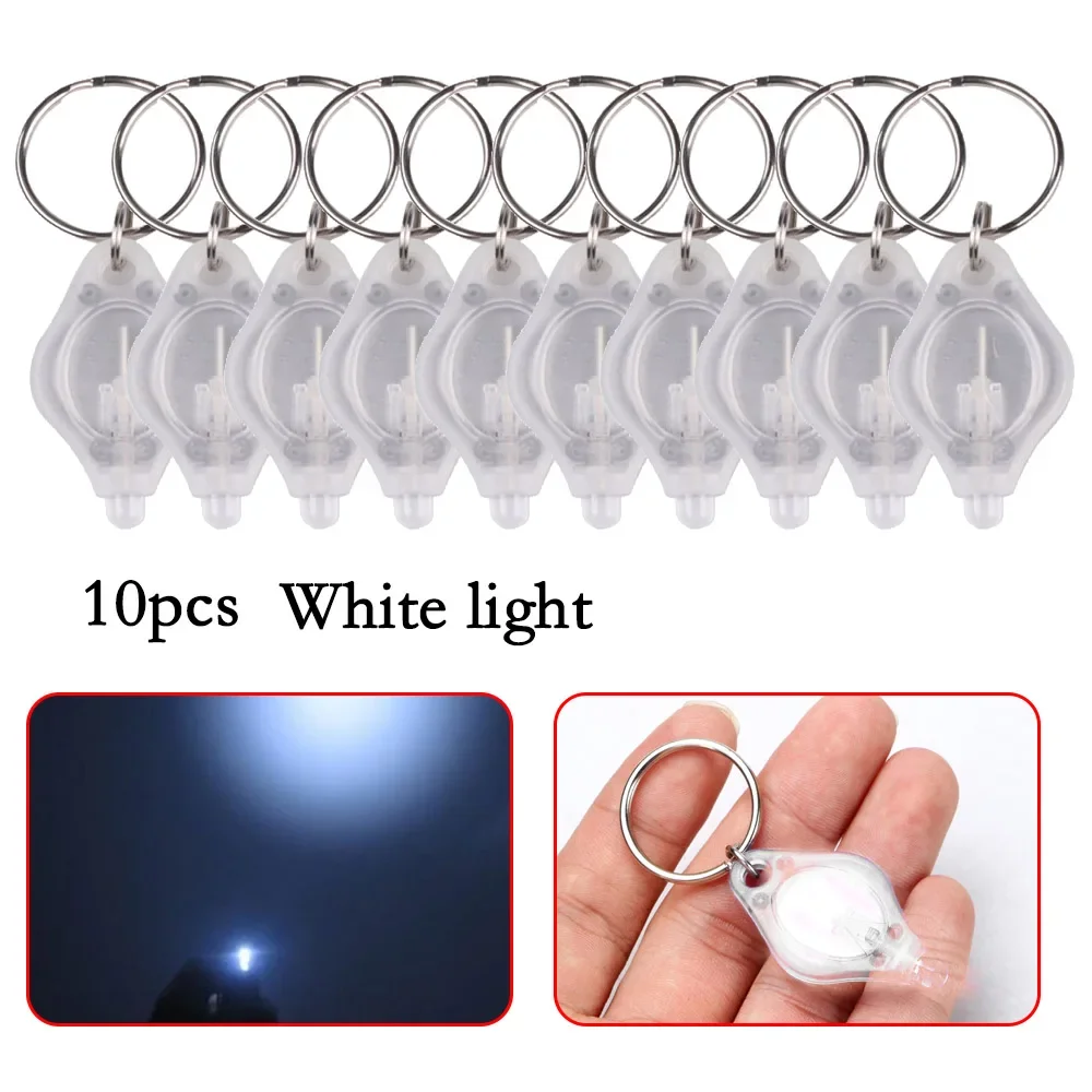 10pcs/lot Mini Keychain Squeeze Light Lamp Micro LED Flashlight Keychain Torch Outdoor Camping Emergency Key Ring Light plastic