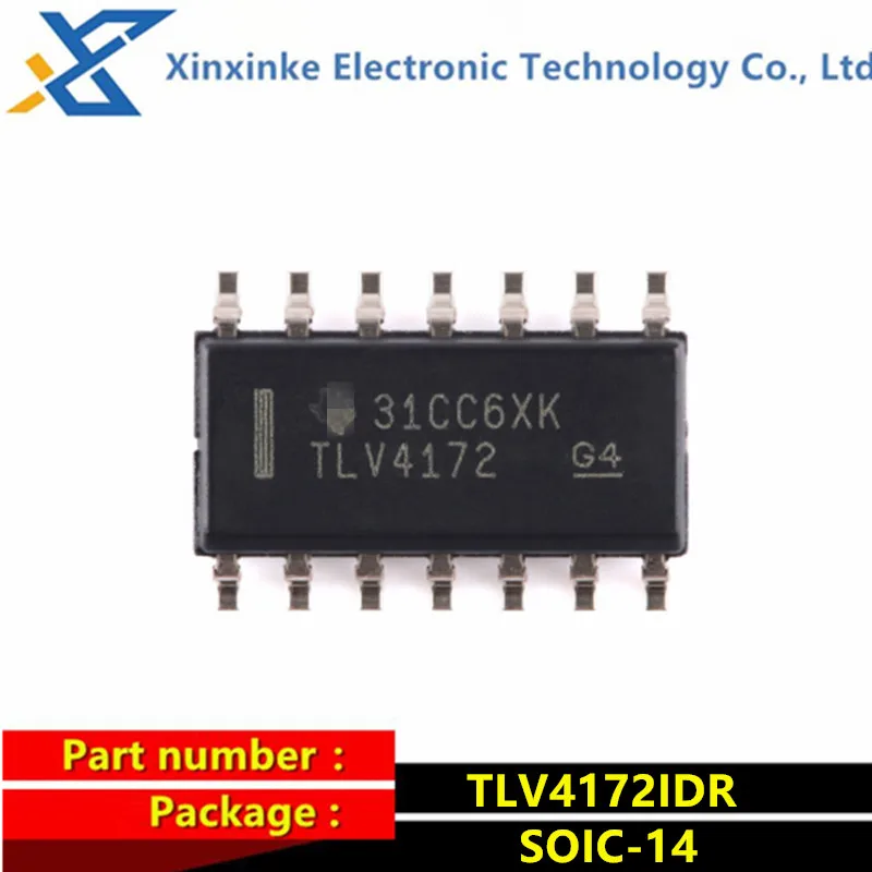 5PCS TLV4172IDR TLV4172 SOIC-14 Operational Amplifiers Op Amps 4-Channel 10-MHz 36V high slew-rate Low-noise RRO Brand New