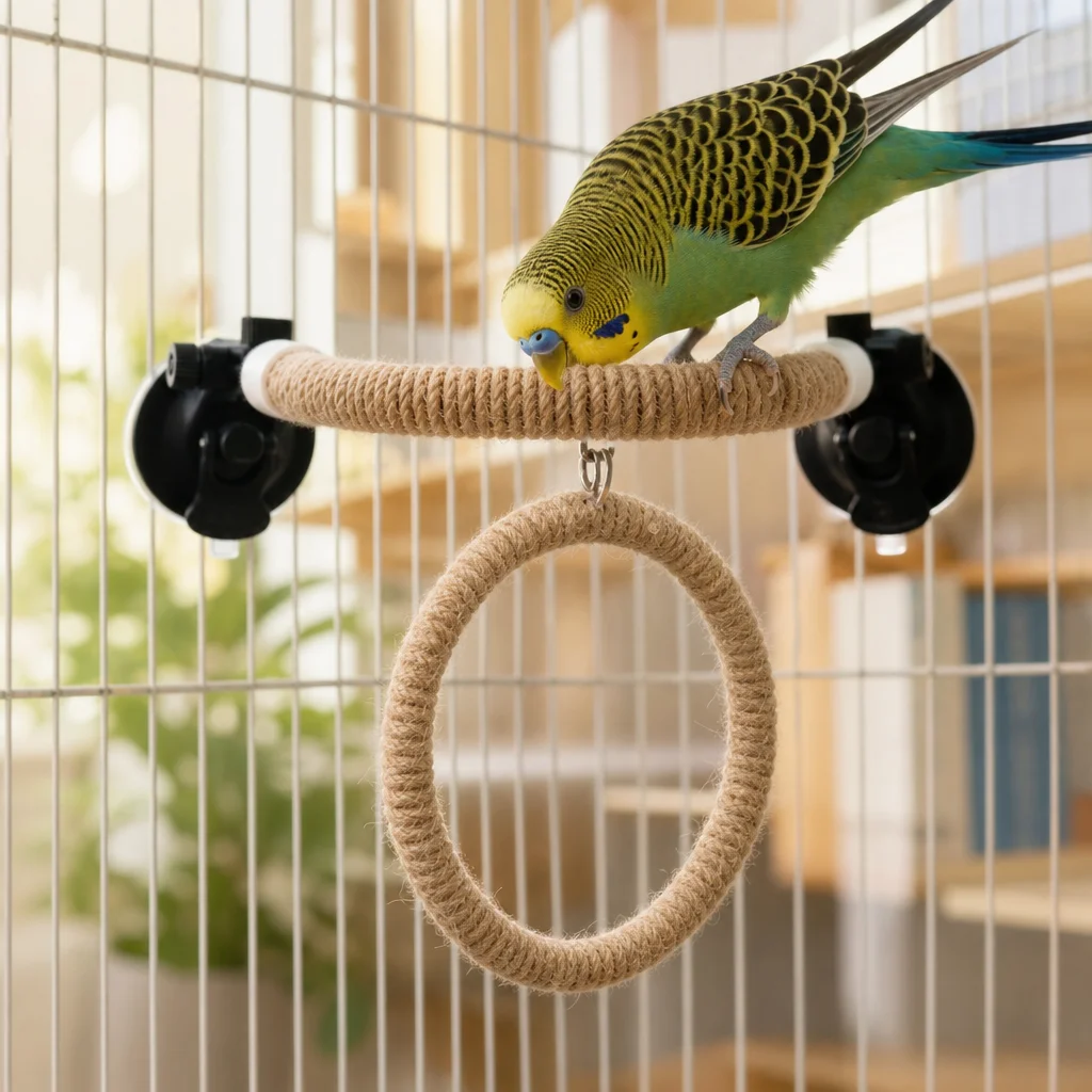 Natural Hemp Rope Parrot Spiral Climbing Ladder Flexible Bendable For Claw Grinding Training Interactive Toy Parakeets Cockatiel