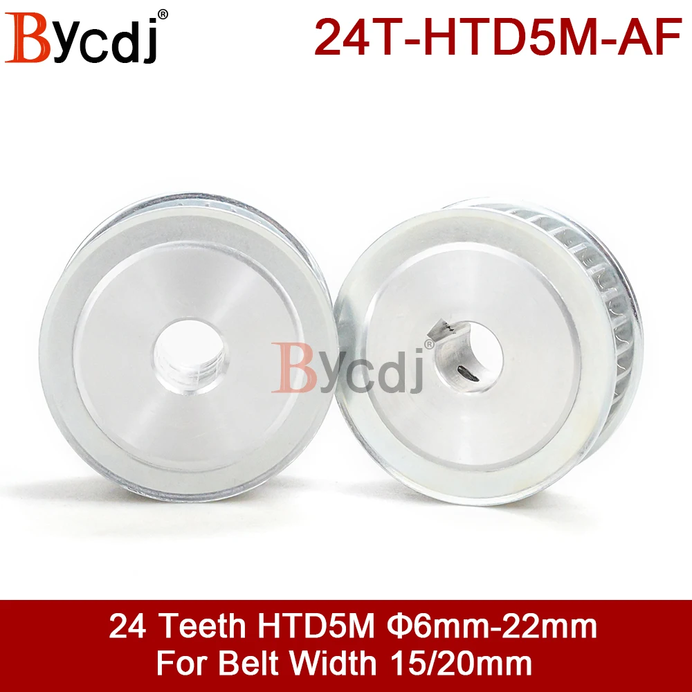 24 Teeth HTD 5M Timing Pulley Bore 6-20mm For Belt Width 15mm 24T Timing Synchronous Pulleys AF bore keyway diameter3/4/5mm