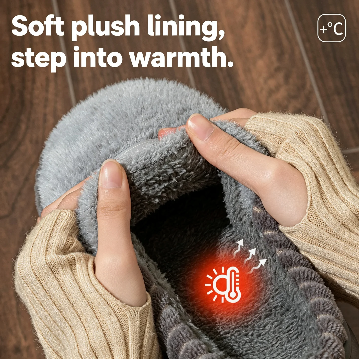Winterwarme Hausschuhe für Damen und Herren, dicke Plüsch-Plateauschuhe aus EVA, leise, rutschfest, für drinnen und draußen, gemütliche Schlafzimmer-Pantoletten – Detail 19