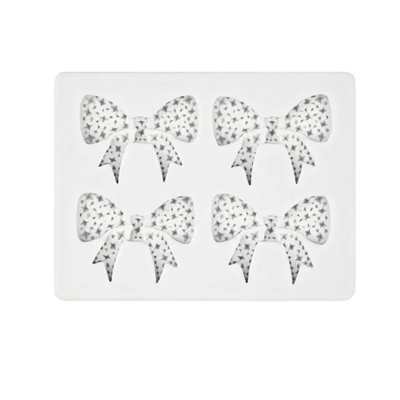 

E8BD Bowknot Molds DIY Epoxy Resin Molds Silicone Molds Cake Molds Chocolate Molds Baking Molds for Fondant Decoration