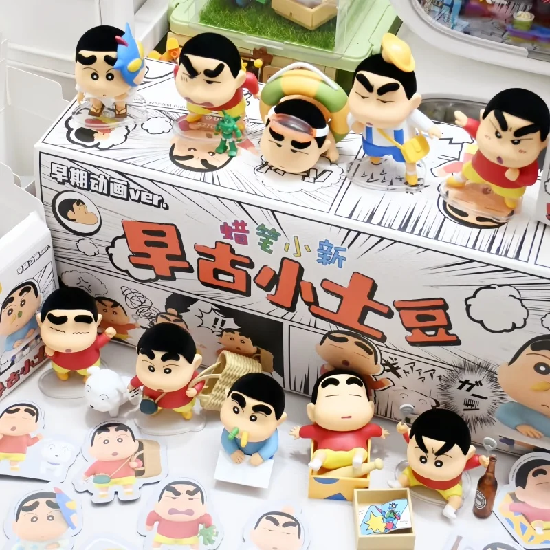 

Новый оригинальный 52 игрушки карандаш Шин-Чан слепая коробка старомодная маленькая картофельная серия фигурки фигурки загадочная коробка модная игрушка в подарок