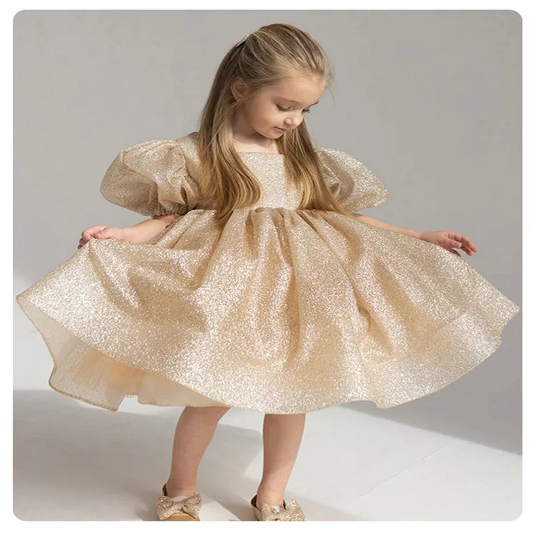 تخصيص الزفاف عيد ميلاد زهرة فتاة فساتين أنيقة منتفخ فاخر بنات حزب فساتين Bowknot مساء اللباس زهرة فتاة Prin