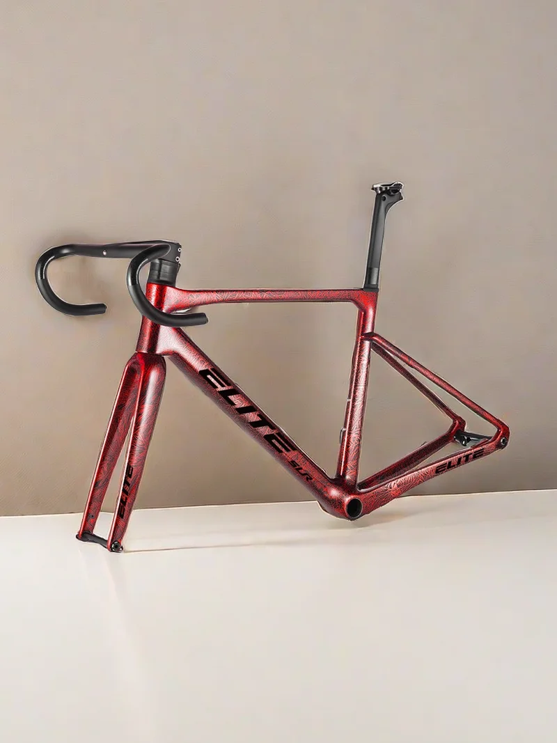 AliExpress ELITE SLR ELITE Road Bike Frame Carbon 47/49/51/54/56cm T47 Disc Brake Ultra Light Weight Seatpost Cycling Parts Bicycle Frameset