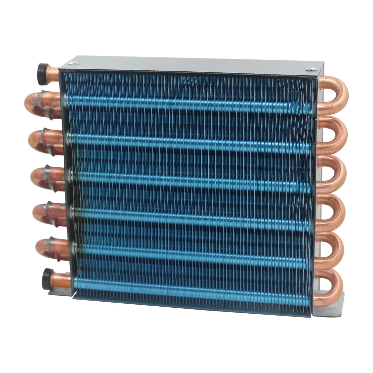 Small Shell condenser Radiator Refrigerator Freezer Water-Cooled Aluminum Fin and Copper Tube Heat Exchanger with Fan 237*195*34