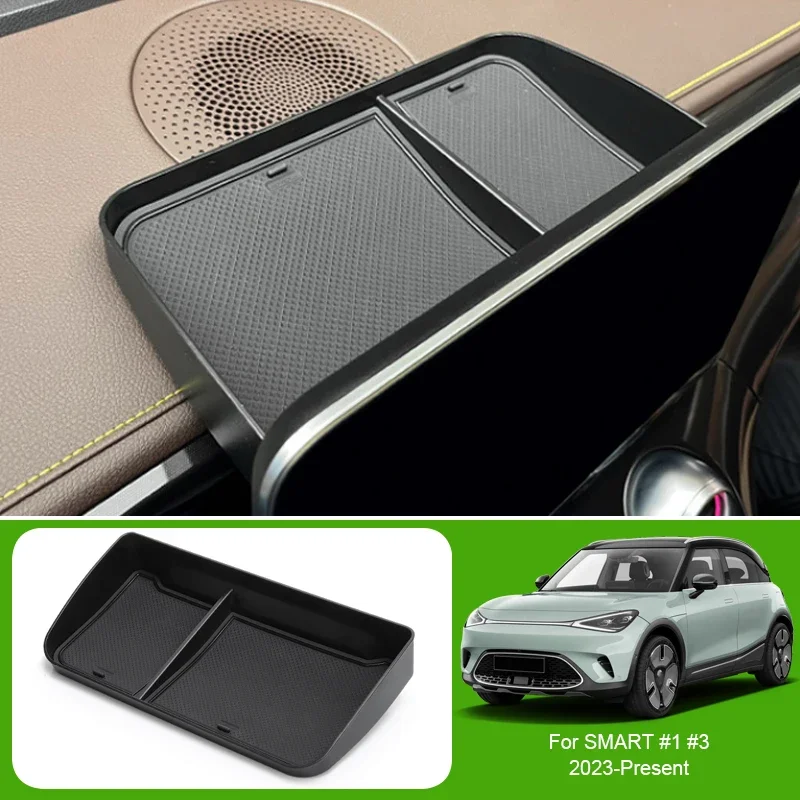For SMART #1 #3 #5 2023-Present Car Armrest Box Storage Door Organizer Under Centrol Control Tray Water Cup Holder Accessories