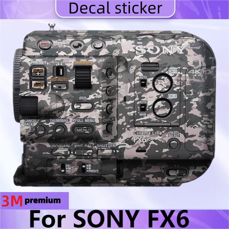 สําหรับ SONY FX6 กล้องสติกเกอร์ผิวป้องกัน DecalVinyl Wrap ฟิล์ม Anti-Scratch Protector Coat