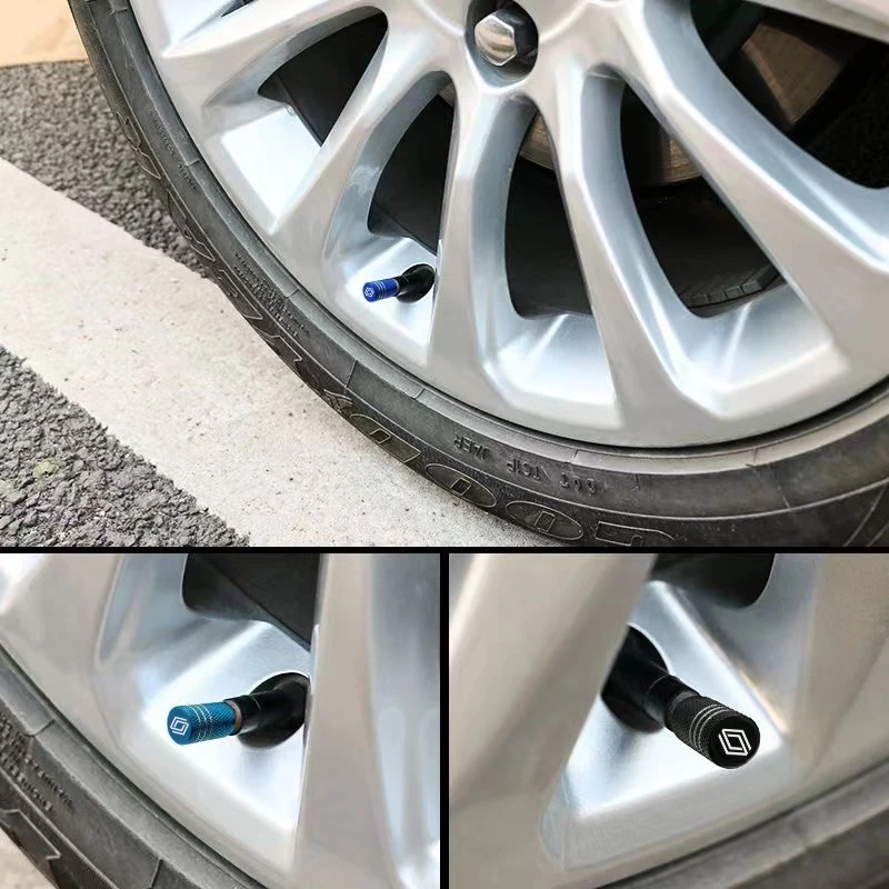 4pcs Car Wheel Tire Valve Caps laser Wheel Tire Stem Valve Caps For Renault koleos duster megane 2 logan clio Auto Accessories image 4