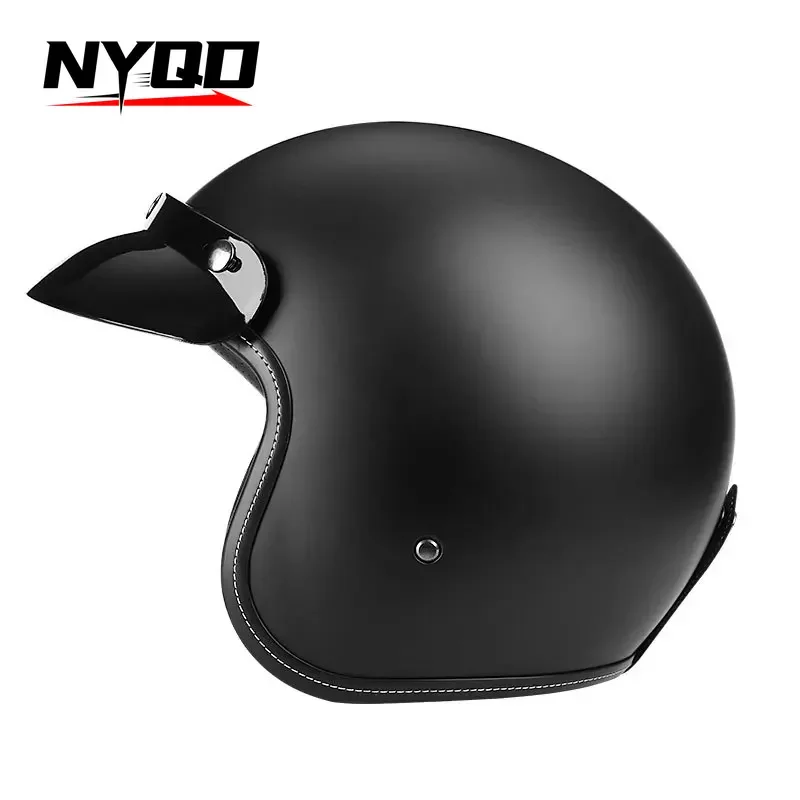 Retro Motorcycle Riding Helmet, Electric Vehicle Safety Protection Breathable Neutral Fashionable Motocross Running Helmets