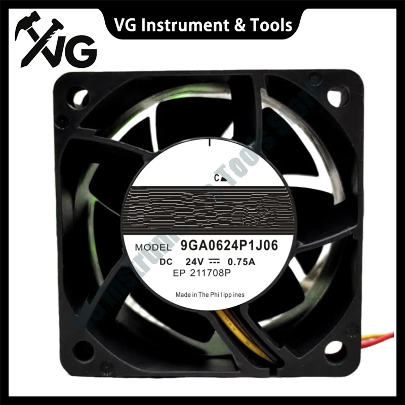 Original For SANYO 9GA0624P1J06 24V 0.75A 6038 Large Air Volume serve Cooling Fan, 60X60X38MM 4-Wire