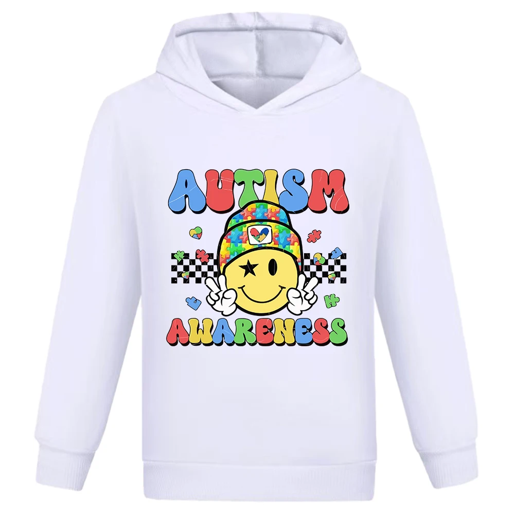 Spring Boys Autism Is My Super Power Printing Hoodies for Children Fashion Streetwear Hooded Sweatshirts Harajuku Tops Clothing view 2