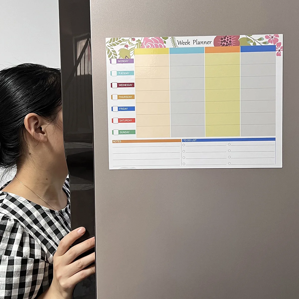 1 magnetic refrigerator sticker message board with erasable soft whiteboard sticker weekly schedule