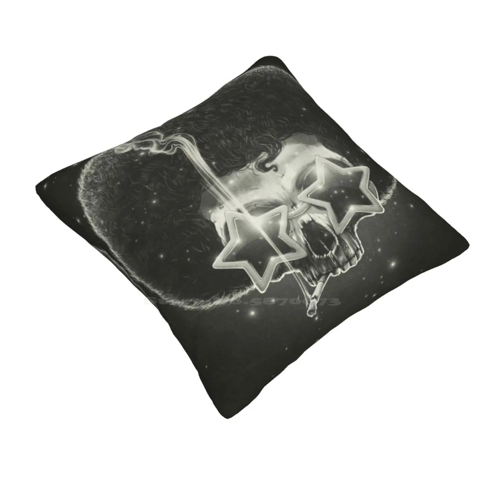 Mr. Home Sofa Car Cushion Cover Pillowcase Dance Sexy Skull Disco Grove Groovy Music Smoke Afro Haircut Style Oldies Yeah