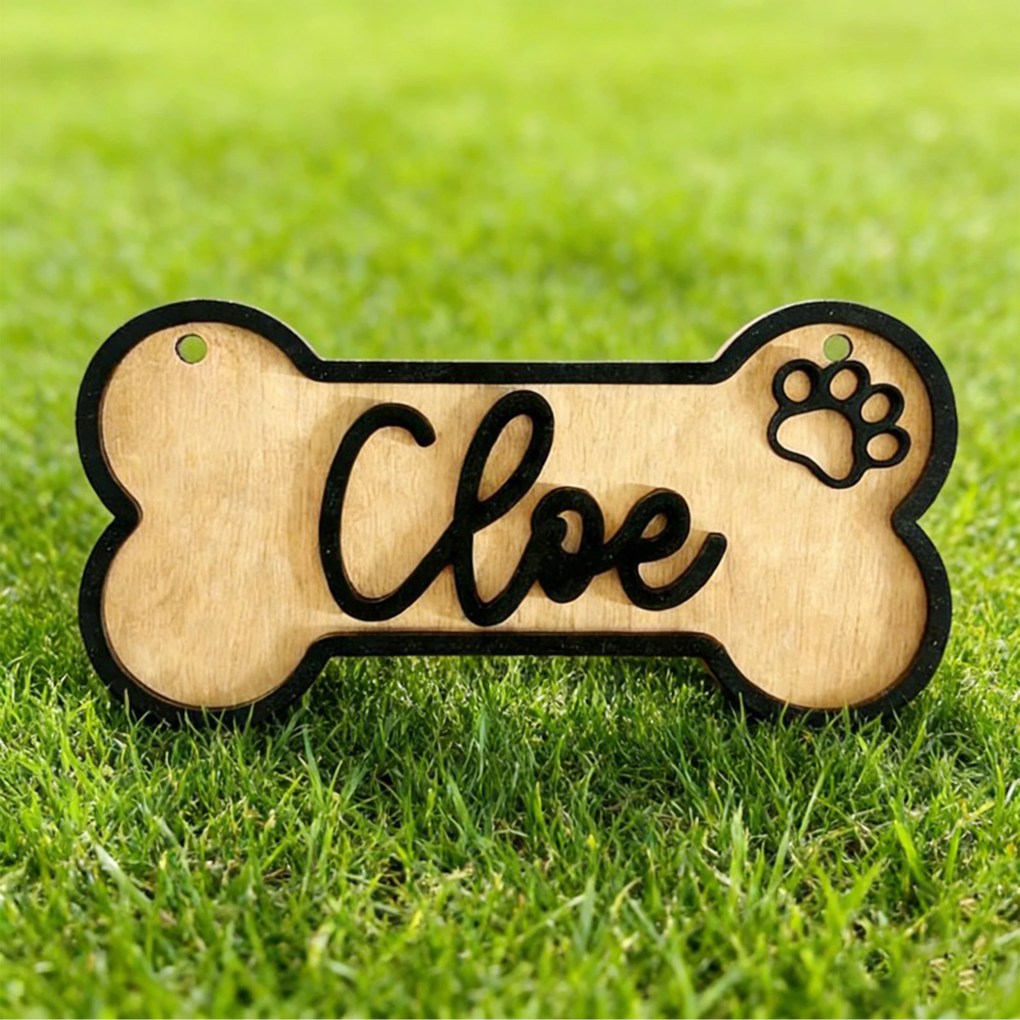 1Pc Cutom Name Animal Paw Pets Room Wooden Decorative Plaque,Home Room Wall Door Decor,DIY Nursery Birthday Wedding Record Gift
