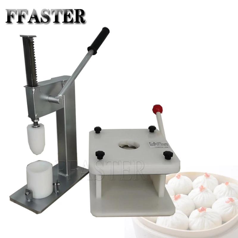 Manual Steamed Bun Forming Machine With Steamer Paper Baozi Mold Stainless Steel Stuffed Bun Presser Baozi Maker Dough Tools