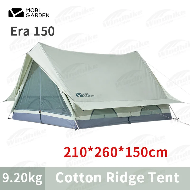 

MOBI GARDEN Era150 Camping Tent Cotton Thickening 2-3 Persons Large Space Tent Waterproof UV Protection Outdoor Tourism Hiking