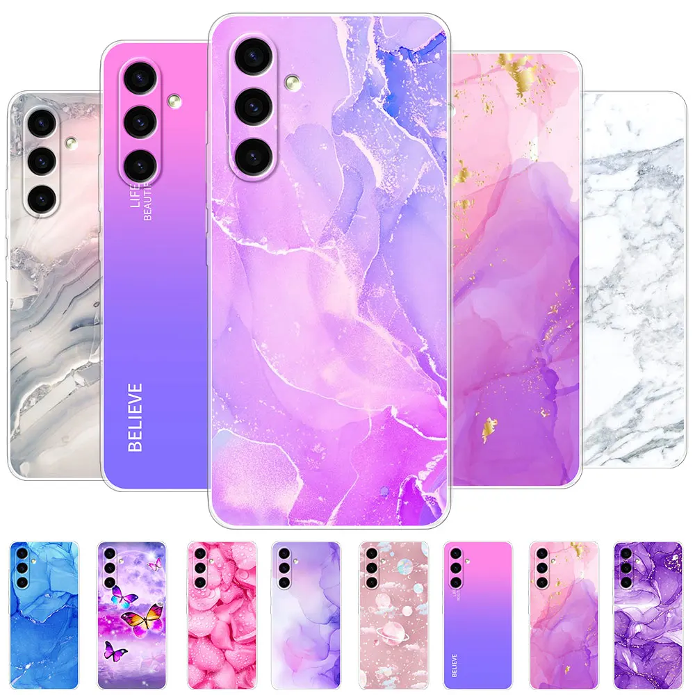 For Samsung A35 SM-A356E Case Coque For Samsung A55 SM-A556V Cover Clear Silicone Soft Phone Case Samsung Galaxy A25 A55 Funda