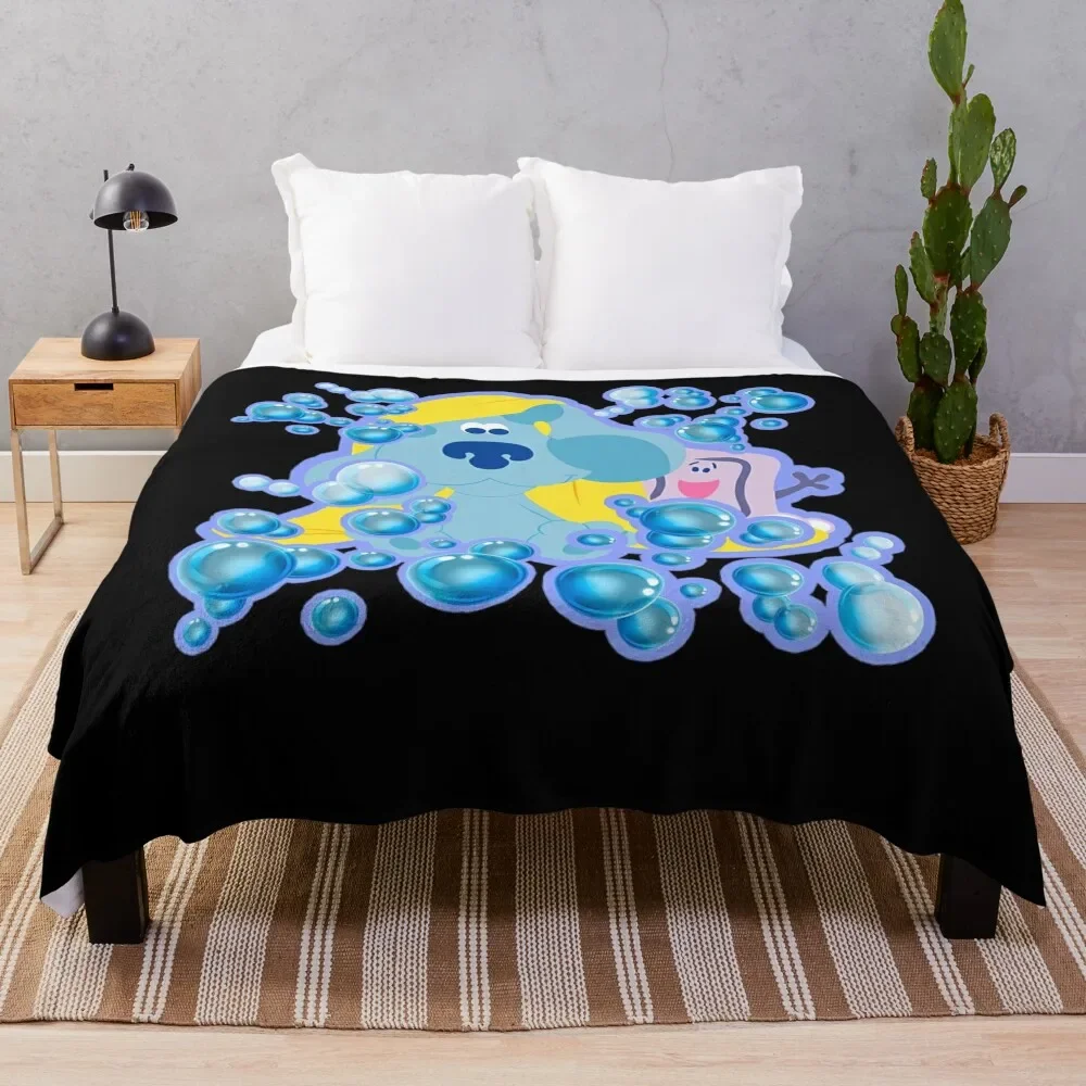 

Blues clues bubble bath Throw Blanket Soft Comfort Blanket for Reading Watching TV