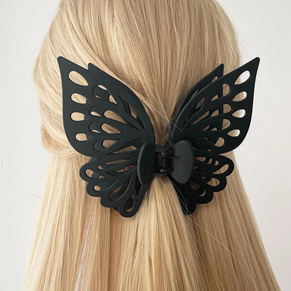 Extra Large Hollow Butterfly Hair Claw Clips Women Girls Back Head Hairclip Barrettes Fashion Acrylic Bath Clip Headdress