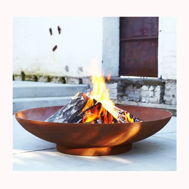 Custom Corten Fire Pit Bowl Outdoor Square Brazier Fire Burner Pot Bowl