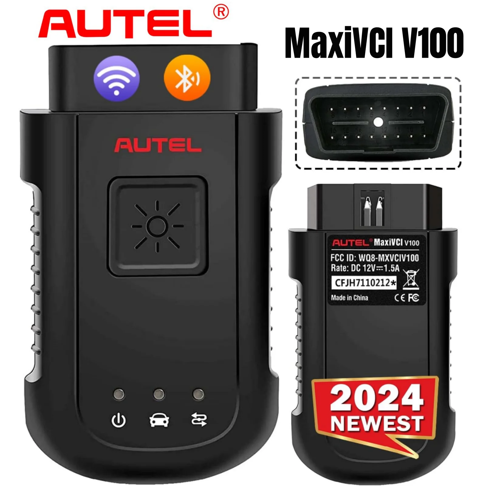 Interface de Diagnostic Autel MaxiSYS-VCI V100 DLC BL pour MS906TS MS906BT
