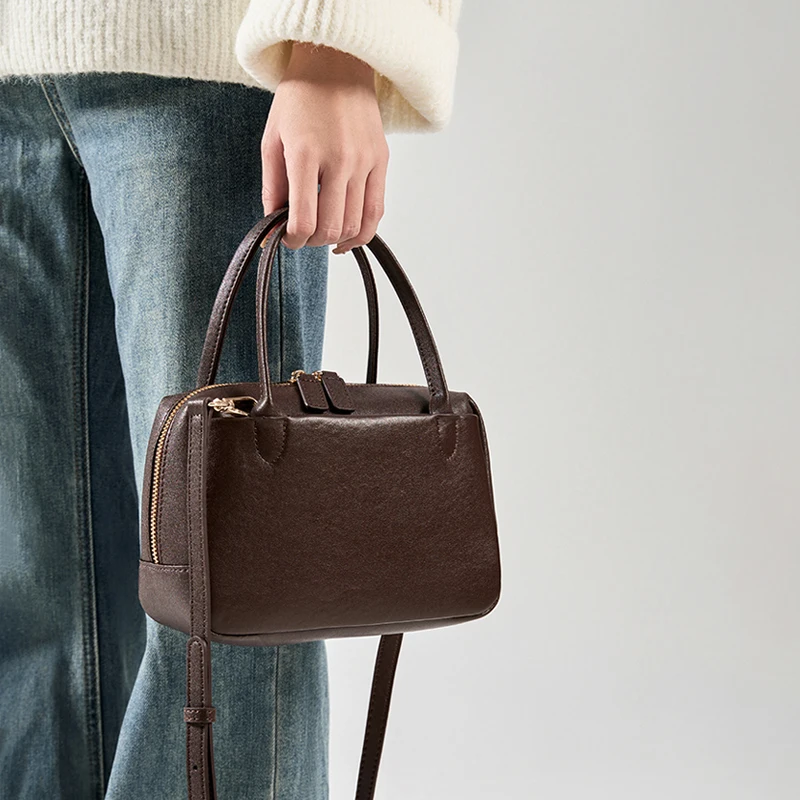 

Cowhide Genuine Leather Handbags for Women High Quality Shoulder Bag Female Fashion Retro Luxury Designer Crossbody Bags Ladies