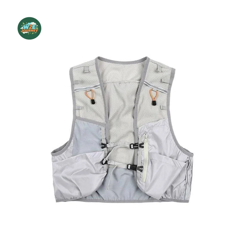 W2EJOURNEY EU US Size Top Quality Outdoor Vest With Pocket Mesh Patchwork Work Functional Fishing Tactical Vest For Men Women