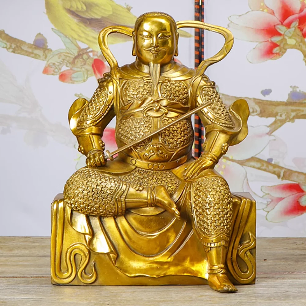 

Pure copper Xuantian God Xuanwu Emperor Zhenwu Emperor Ancestral Master Bronze Statue Xuanwu Ancestral Master Decoration