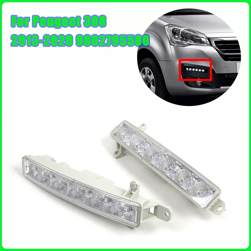 

Для Peugeot 308 2013-2020 9802795580 для Citroen C1 C3 Berlingo C-Elysee передний бампер автомобиля противотуманные фары дневные ходовые огни